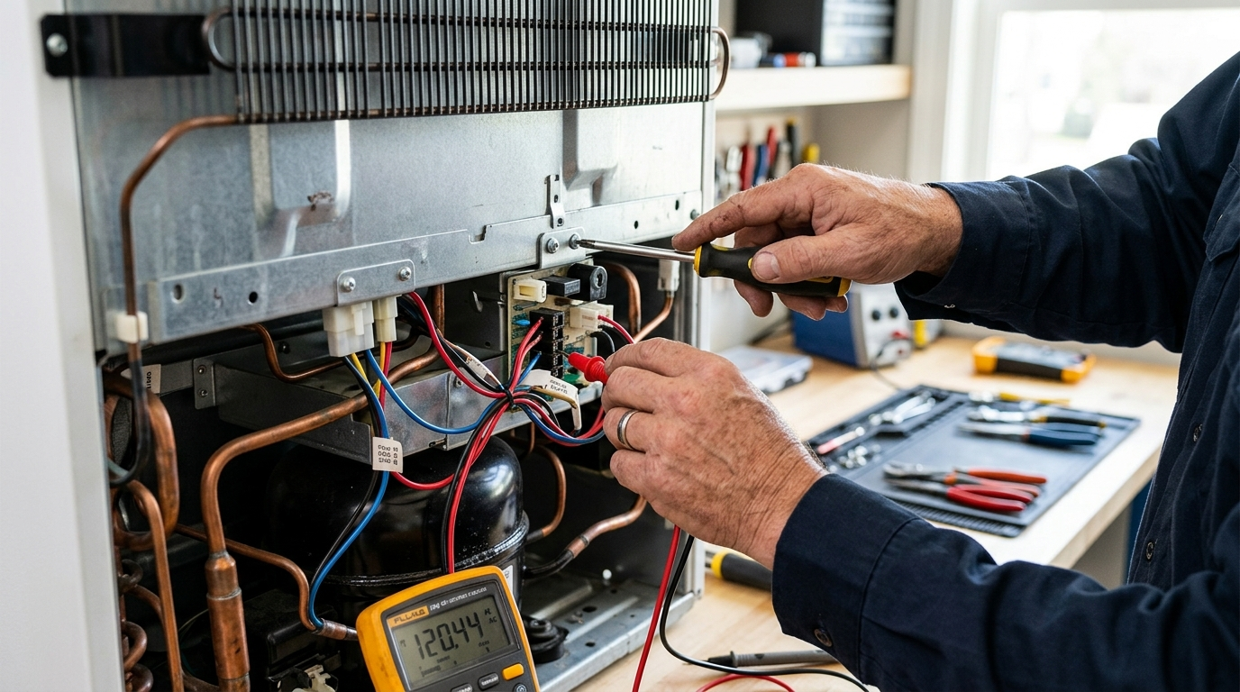 Technician_hands_working_on_refrigerator